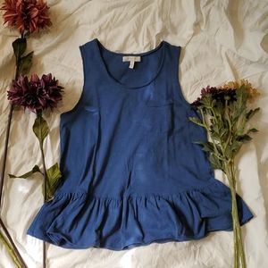 Anthropologie sleeveless peplum top EUC!